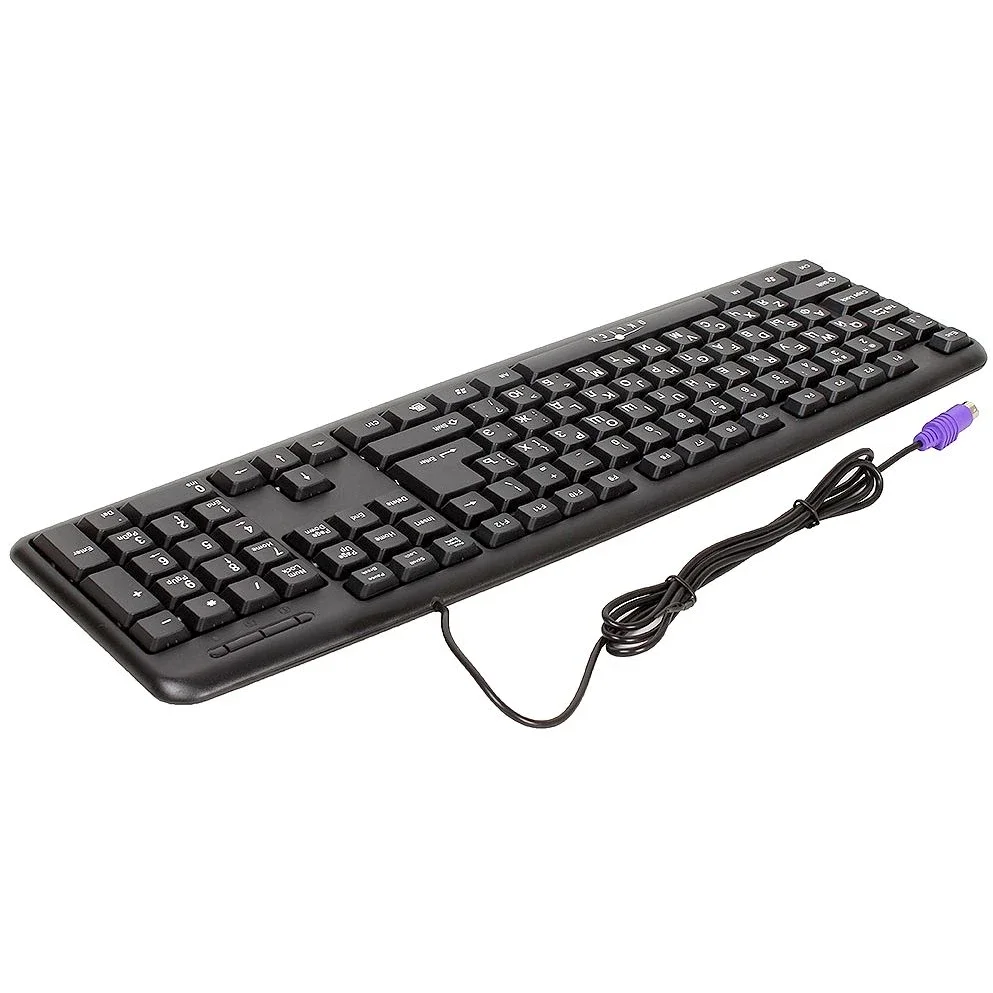 Клавиатура проводная Oklick 180M, PS/2, черный
