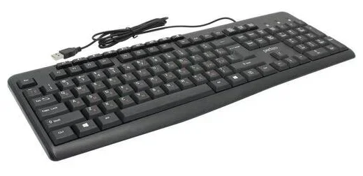 Клавиатура проводная Perfeo PUSH Multimedia, USB, черная