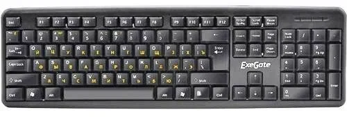 Клавиатура проводная Professional Standard LY-331L2-OEM (USB, полноразмерная, влагозащищенная, 104кл., Enter большой, длина кабеля 2,2м, черная, brown