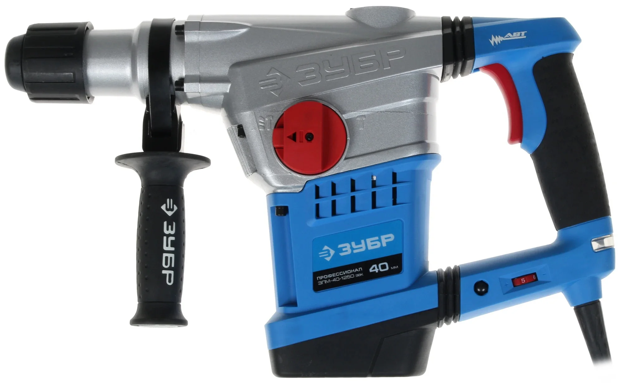 Перфоратор Зубр ЗПМ-40-1250 ЭВК патрон:SDS-max уд.:10Дж 1250Вт (кейс в комплекте)