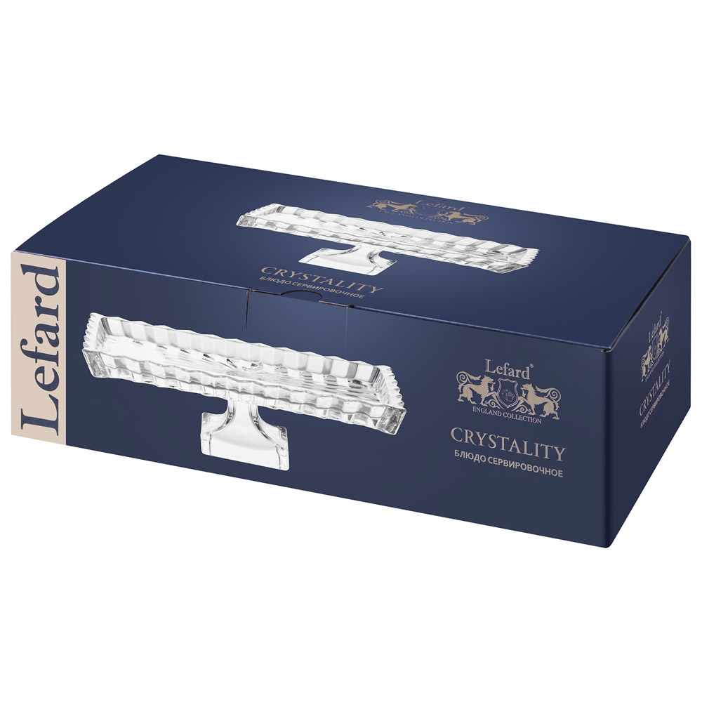 ARTI-M БЛЮДО СЕРВИРОВОЧНОЕ "CRYSTALITY" НА НОЖКЕ 28,5*15*9 СМ
