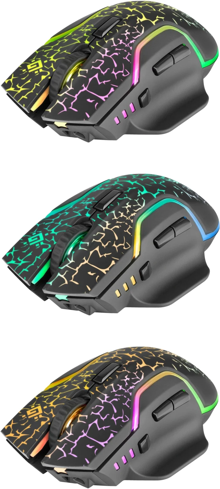 Defender Игровая мышь беспроводная Oneshot GM-067 черный,LED,7D,300 мАч, 3200dpi