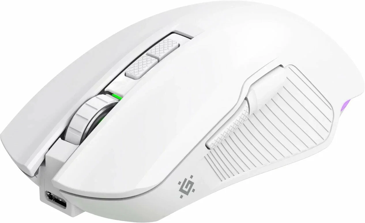 Defender Игровая мышь беспроводная Whisper GM-209 бел,7кн,7200dpi,3в1,400mAh,RGB