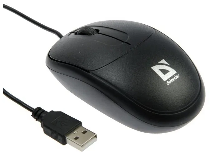 Defender Мышь проводная оптическая Datum MS-980, 3 кнопки, 1000dpi, чёрный, USB.