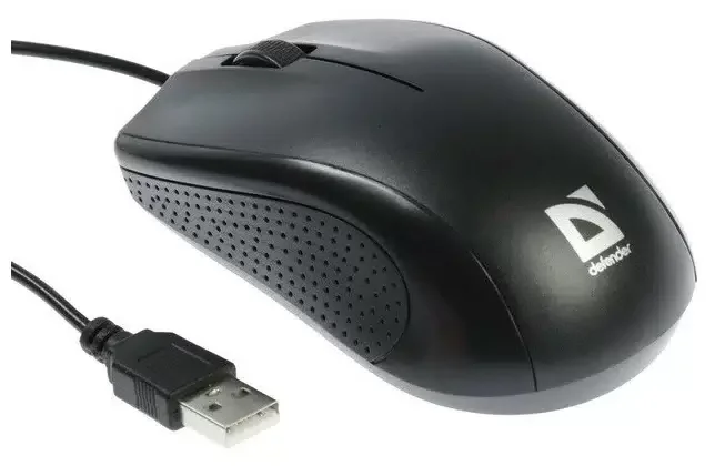 Defender Мышь проводная оптическая Optimum MB-160 2 + колесо кнопка / 1000 dpi / USB / каб - 1,5м / чёрный.