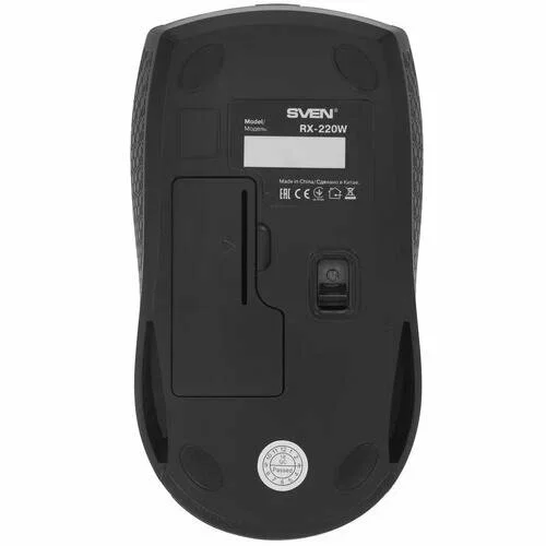 SVEN Мышь беспроводная RX-220W чёрная (3+1кл. 800-1600DPI, блист)