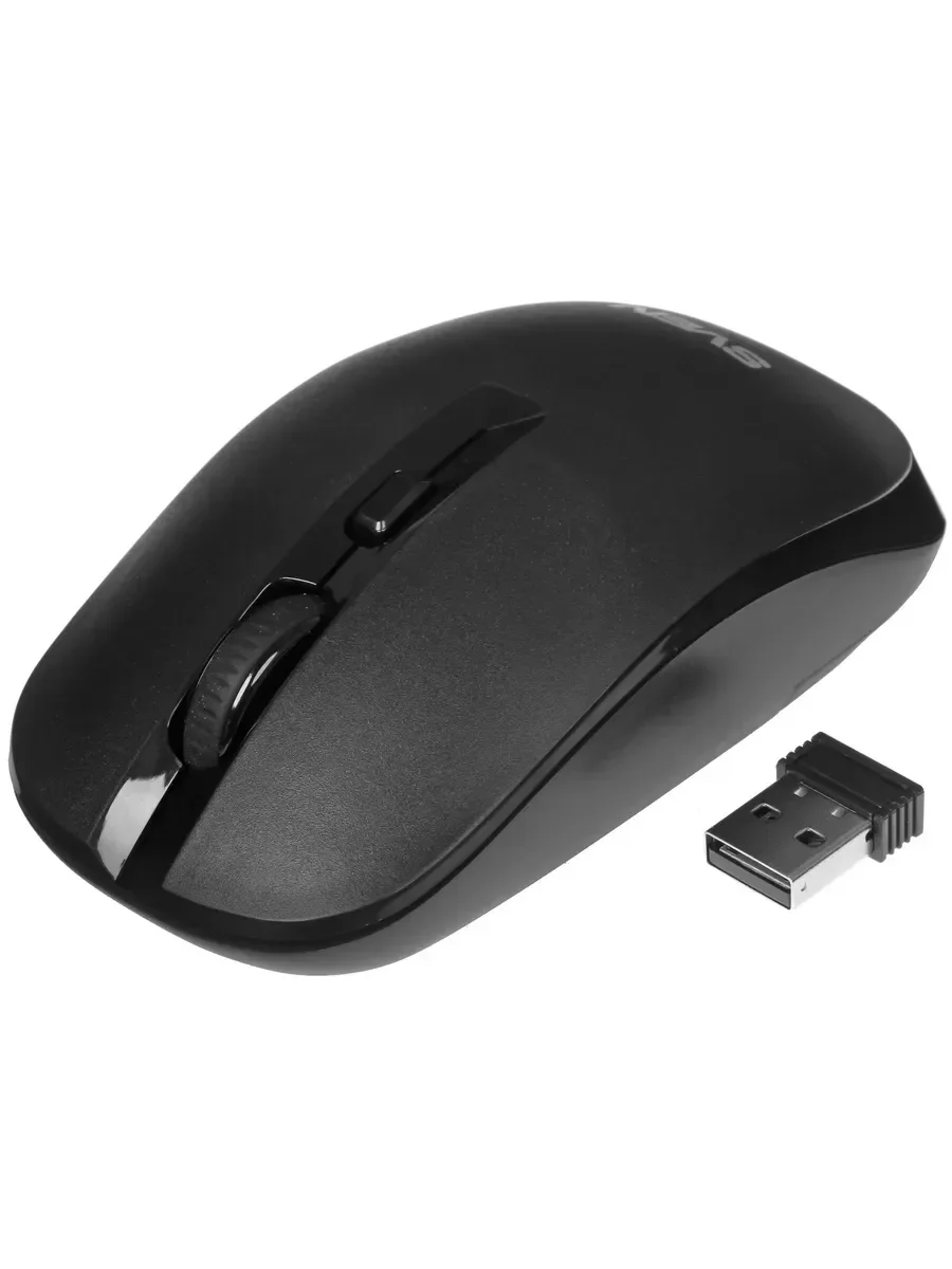 SVEN Мышь беспроводная RX-260W чёрная (2,4 GHz, 3+1кл. 800/1200/1600DPI, блист.)