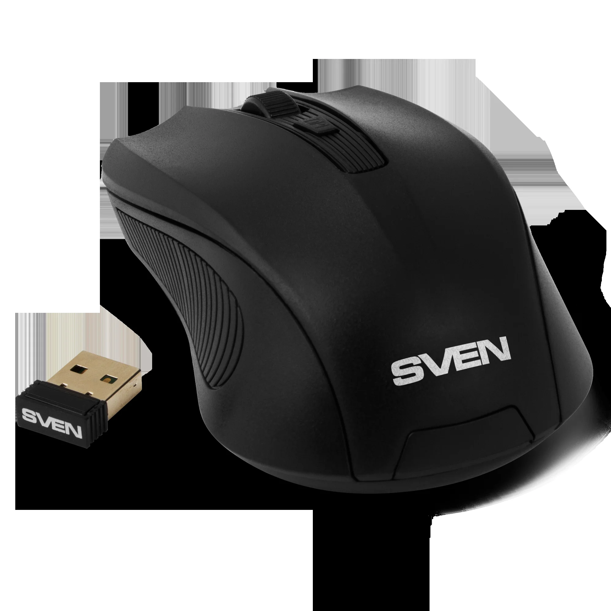SVEN Мышь беспроводная RX-400W чёрная (3+1кл. 600/1000/1400DPI, блист)