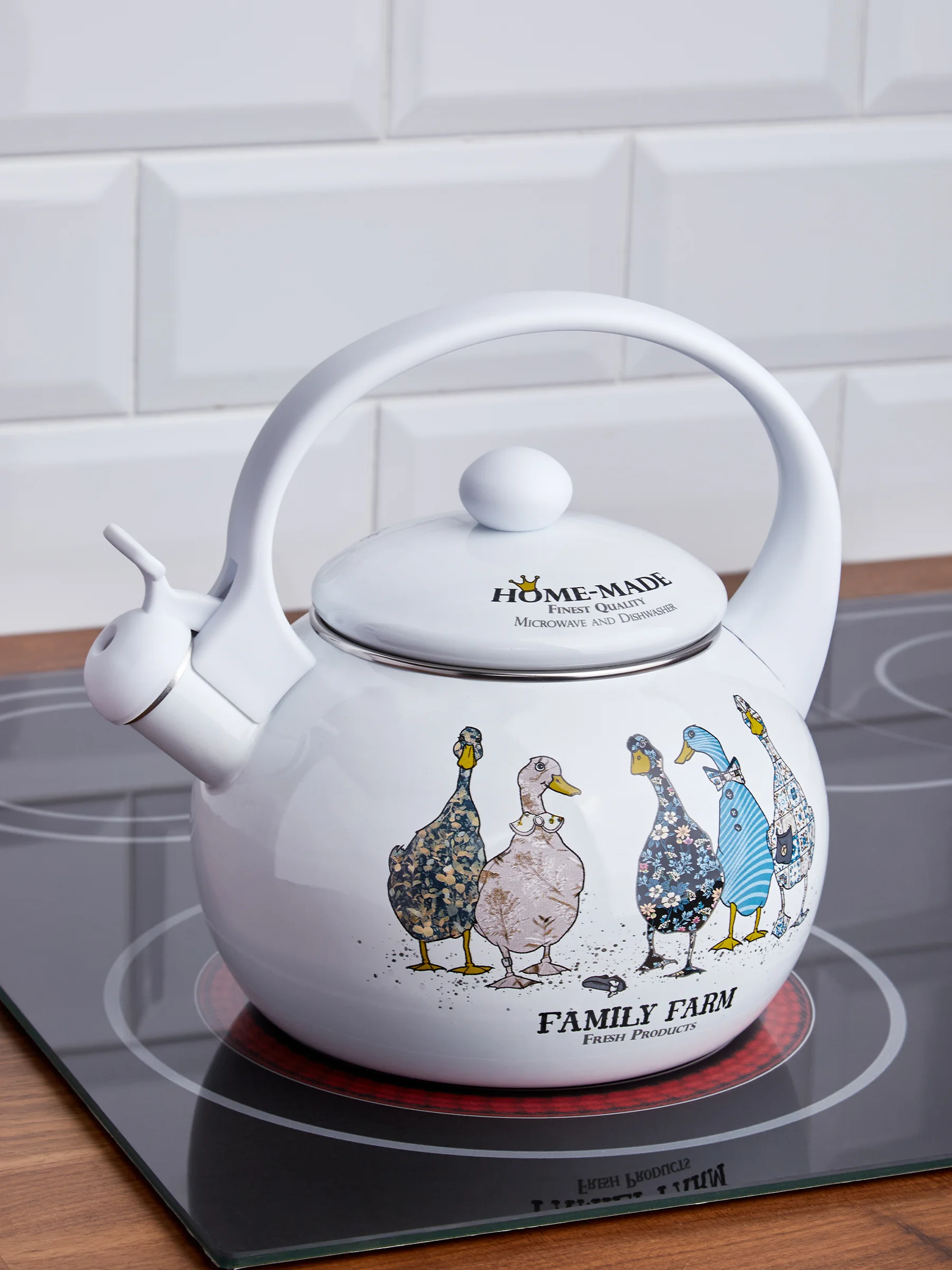 ЧАЙНИК AGNESS ЭМАЛИРОВАННЫЙ СЕРИЯ "FAMILY FARM", 1,3 Л
