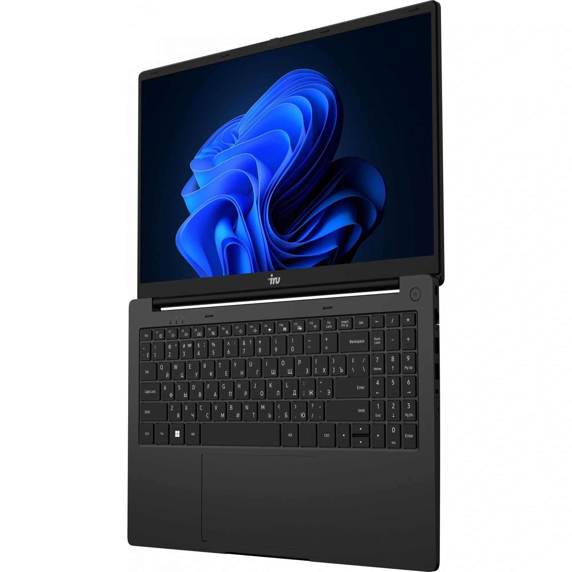 Ноутбук IRU Strato 15ALI Core i5 1235U 8Gb SSD256Gb Intel Iris Xe graphics 15.6" IPS FHD (1920x1080) Windows 11 Pro Multi Language 64 black WiFi BT Ca