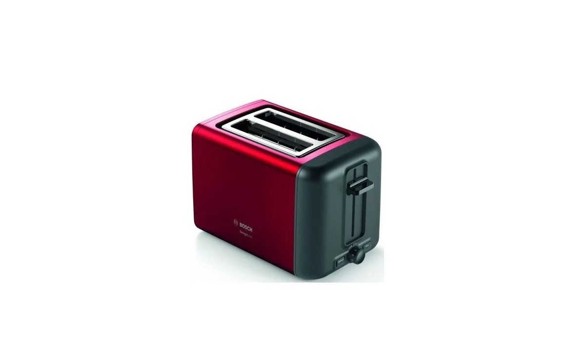 Тостер BoschTAT4P424  красный, 970 Вт,автодогр, размор.