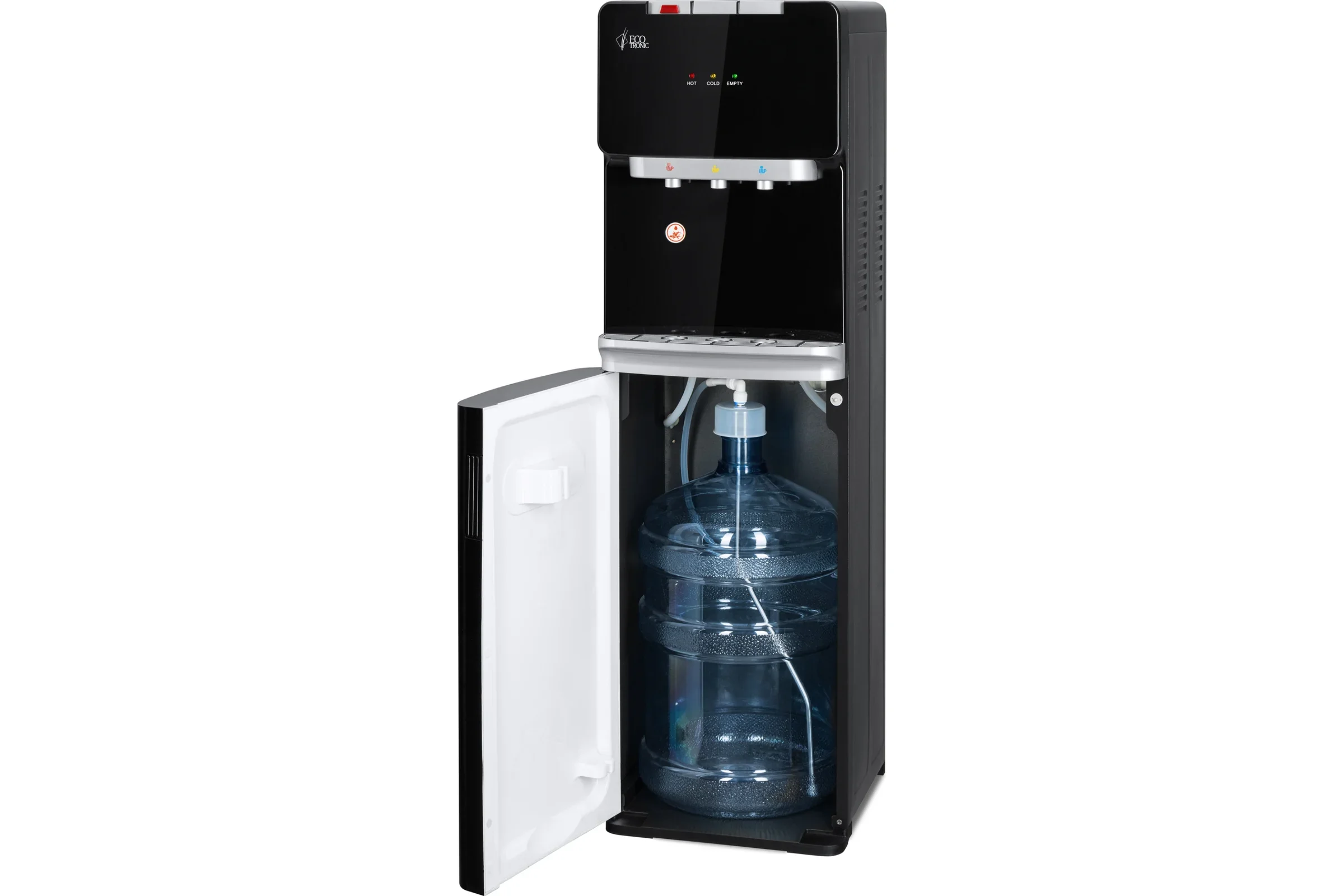 Кулер для воды Ecotronic K41-LXE black, с нижней загрузкой, напольный (ETK12645)