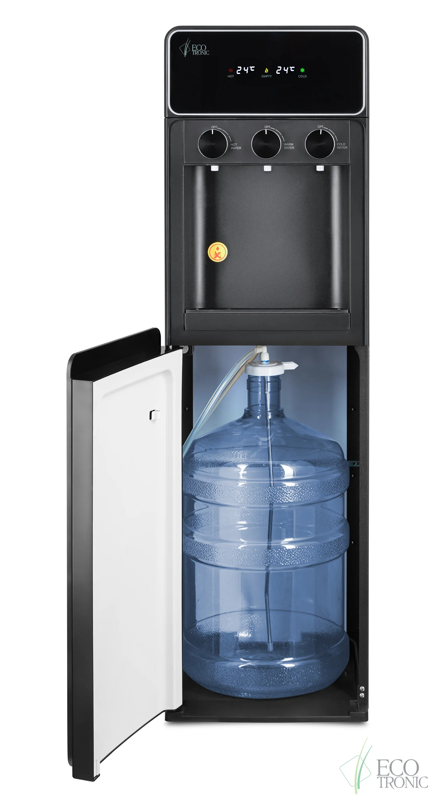 Кулер для воды Ecotronic K42-LXEM black с нижней загрузкой (ETK12561)