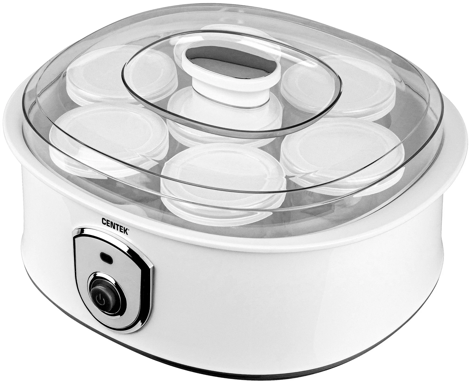 Йогуртница Centek CT-1442 15 Вт, 200 мл, емкостей - 7 шт, материал баночек - стекло, белый
