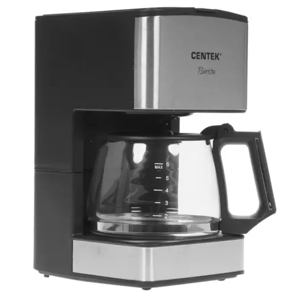 Кофеварка капельная Centek CT-1144 серебристый/черный, исп. кофе - молотый, 0.8 л, 680 Вт.