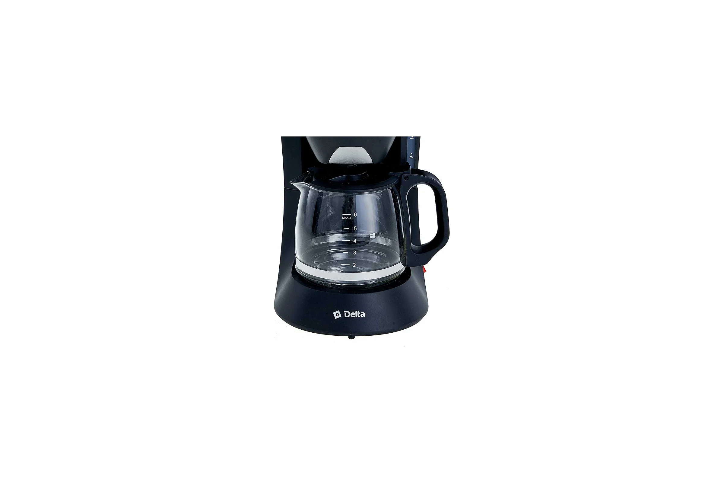 Кофеварка капельная Delta DL-8153 черный, исп. кофе - молотый, 0,6 л, 600 Вт