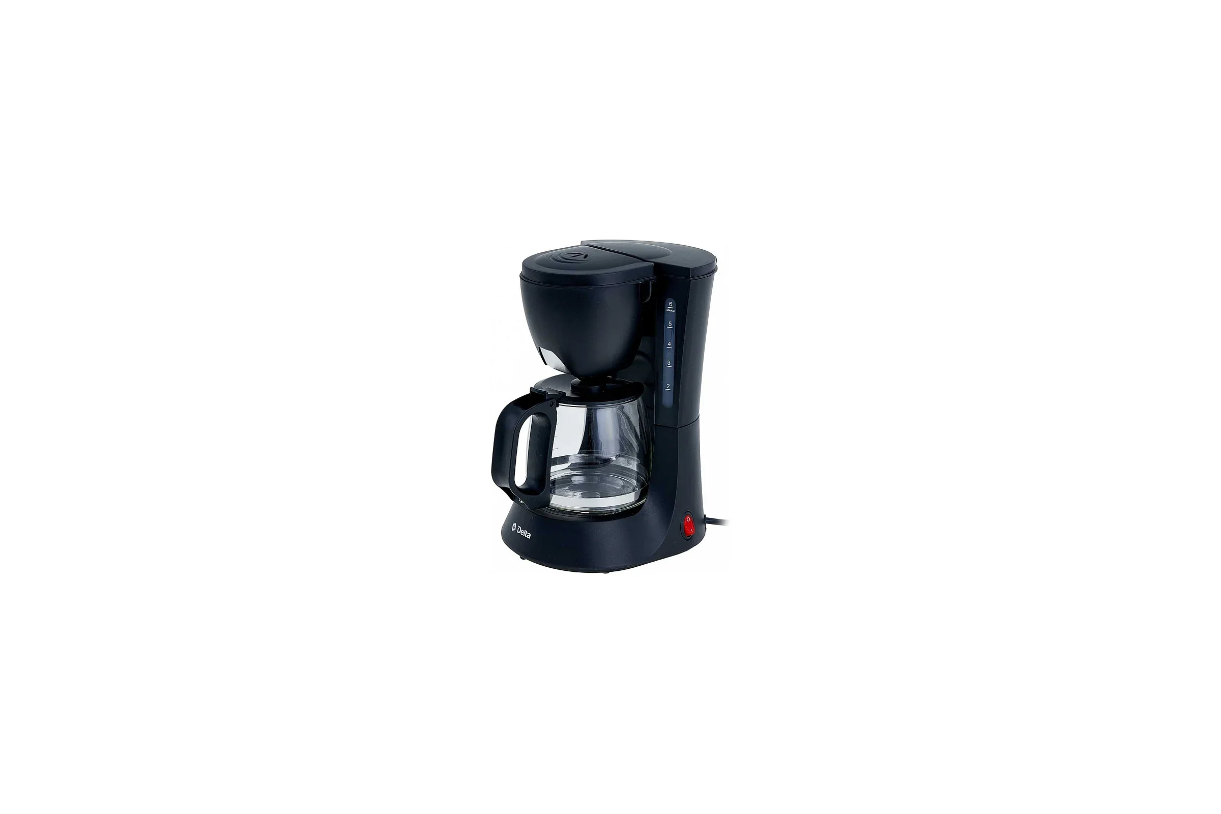 Кофеварка капельная Delta DL-8153 черный, исп. кофе - молотый, 0,6 л, 600 Вт