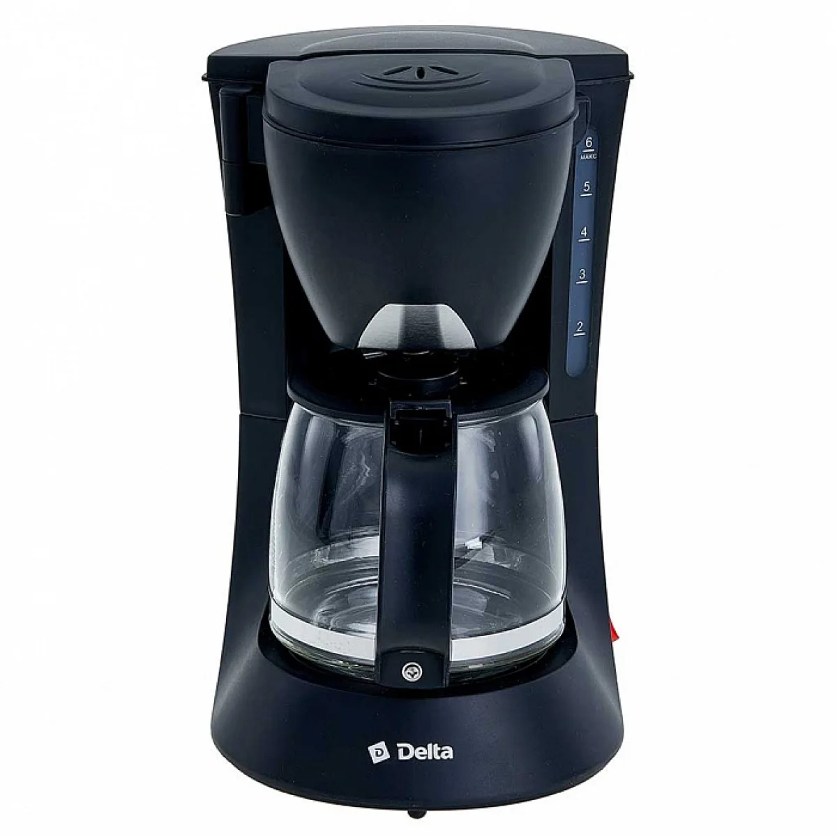 Кофеварка капельная Delta DL-8153 черный, исп. кофе - молотый, 0,6 л, 600 Вт