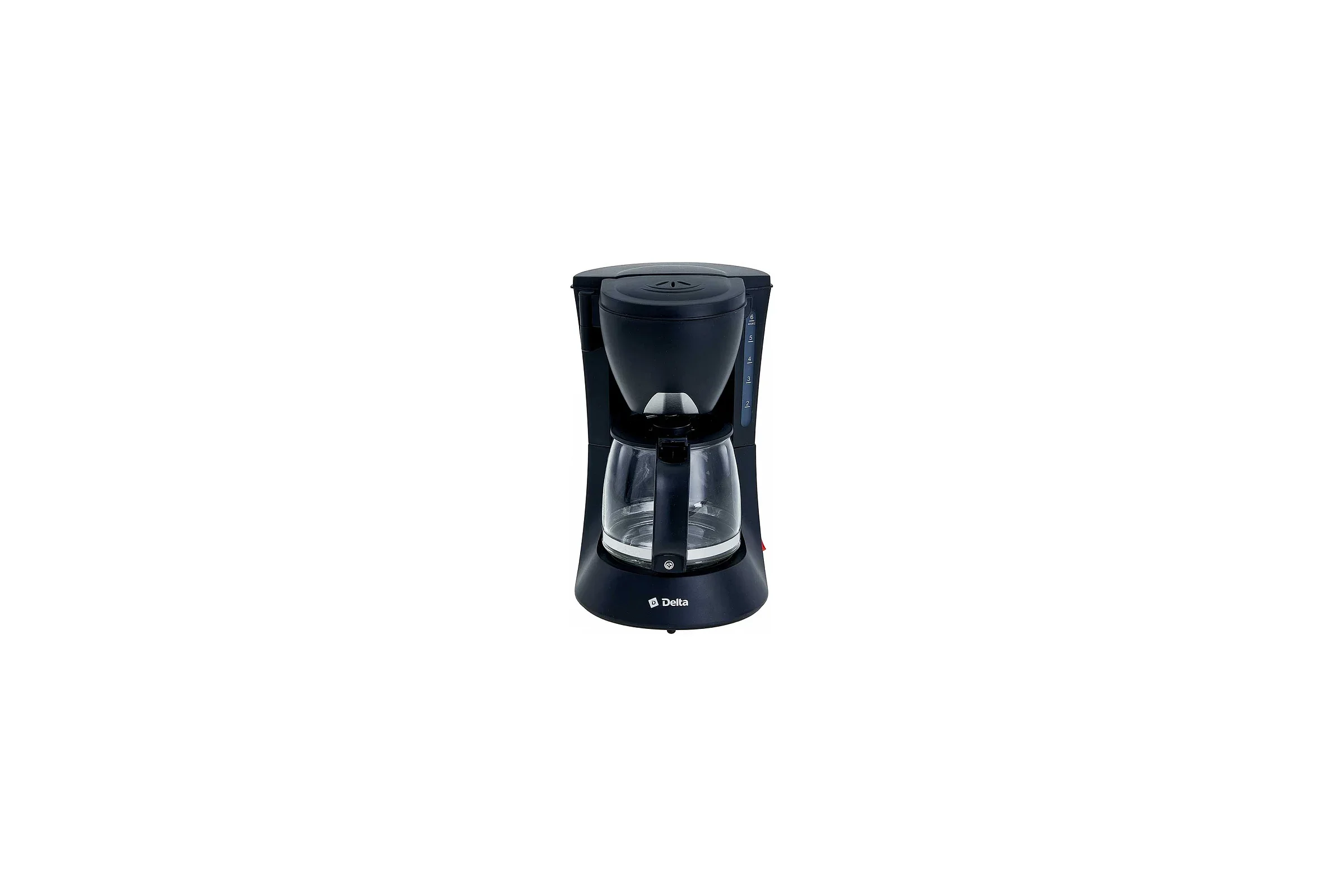 Кофеварка капельная Delta DL-8153 черный, исп. кофе - молотый, 0,6 л, 600 Вт