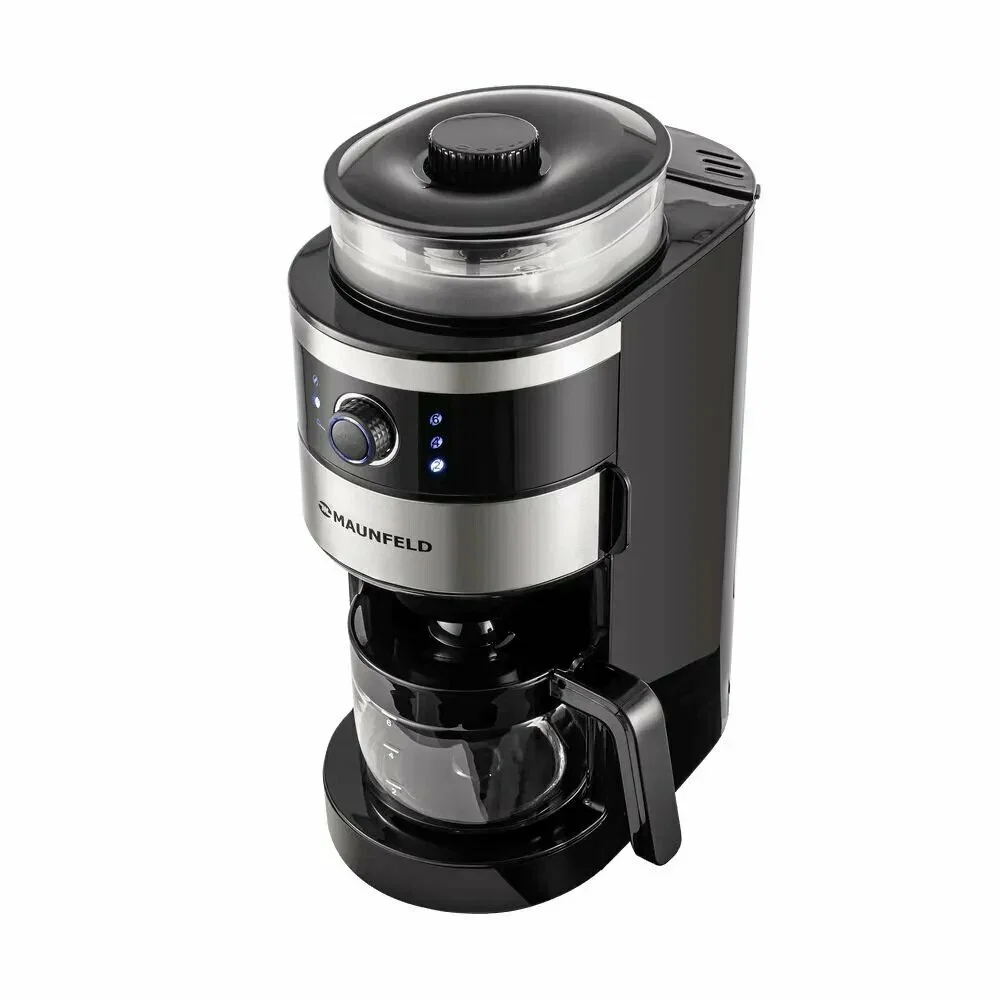 Кофеварка капельная Maunfeld MF-731BK черный, исп. кофе - зерновой/молотый, 0.83 л, 820 Вт.