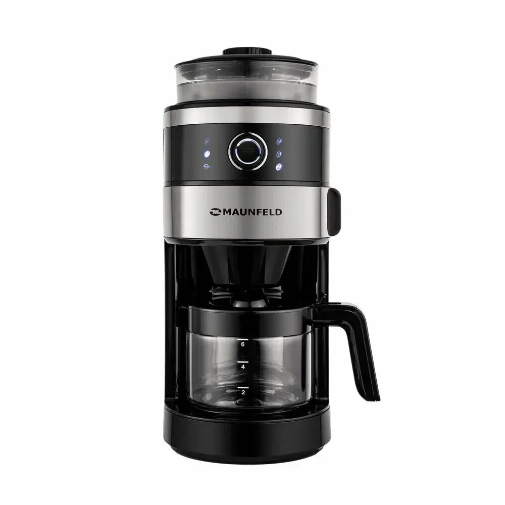Кофеварка капельная Maunfeld MF-731BK черный, исп. кофе - зерновой/молотый, 0.83 л, 820 Вт.