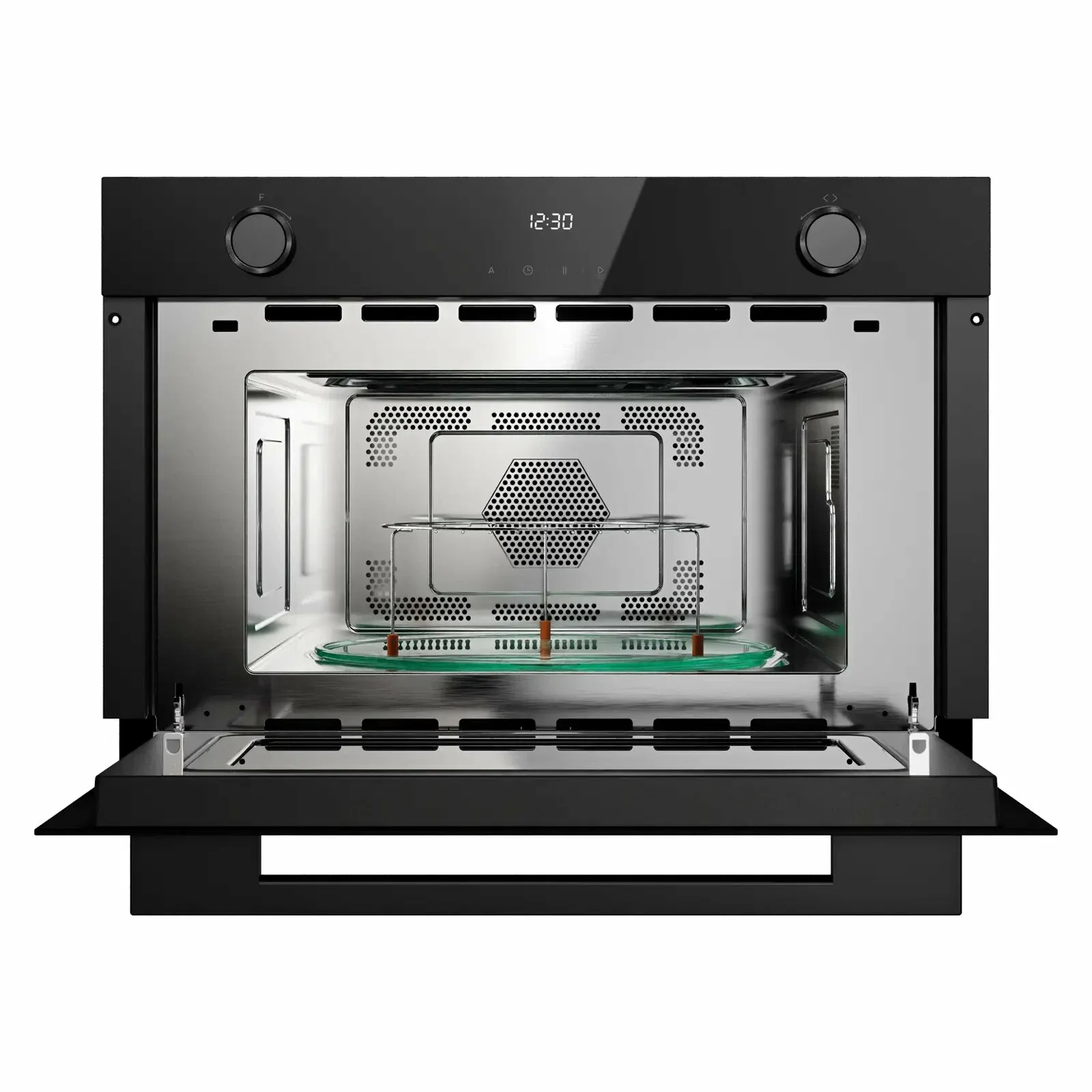 Встраиваемая микроволновая печь Kuppersberg HMW 611 BB, High-Tech, 34 л, поворотное/сенсорное управление, мощность 900 Вт, 5 уровней мощности, 10 авто