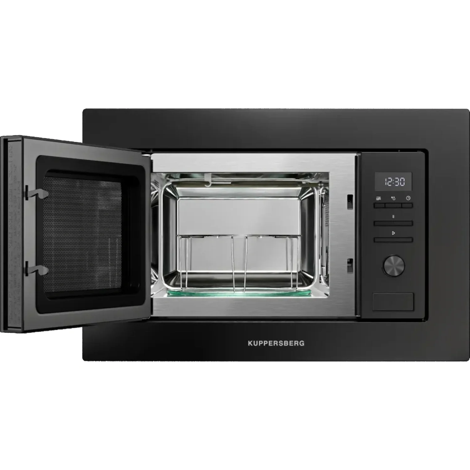 Встраиваемая микроволновая печь Kuppersberg HMW 621 B, объем 20 л, мощность 800 Вт, 5 уровней мощности, гриль, 8 автоматических программ, размораживан