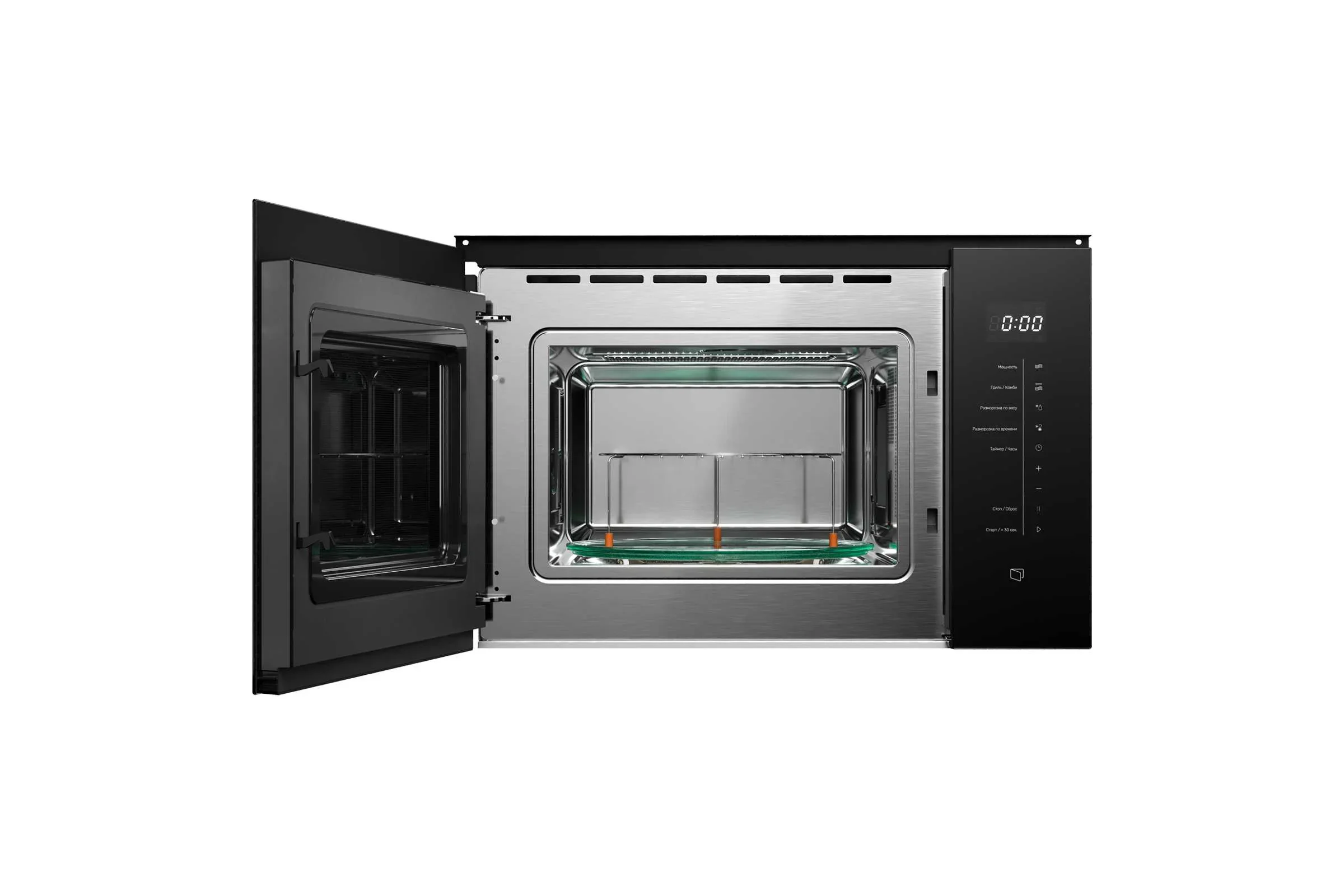 Встраиваемая микроволновая печь Kuppersberg HMW 651 B, High-Tech, 25 л, мощность 900 Вт, кварцевый гриль, поворотный стол, 5 уровней мощности, 8 автом