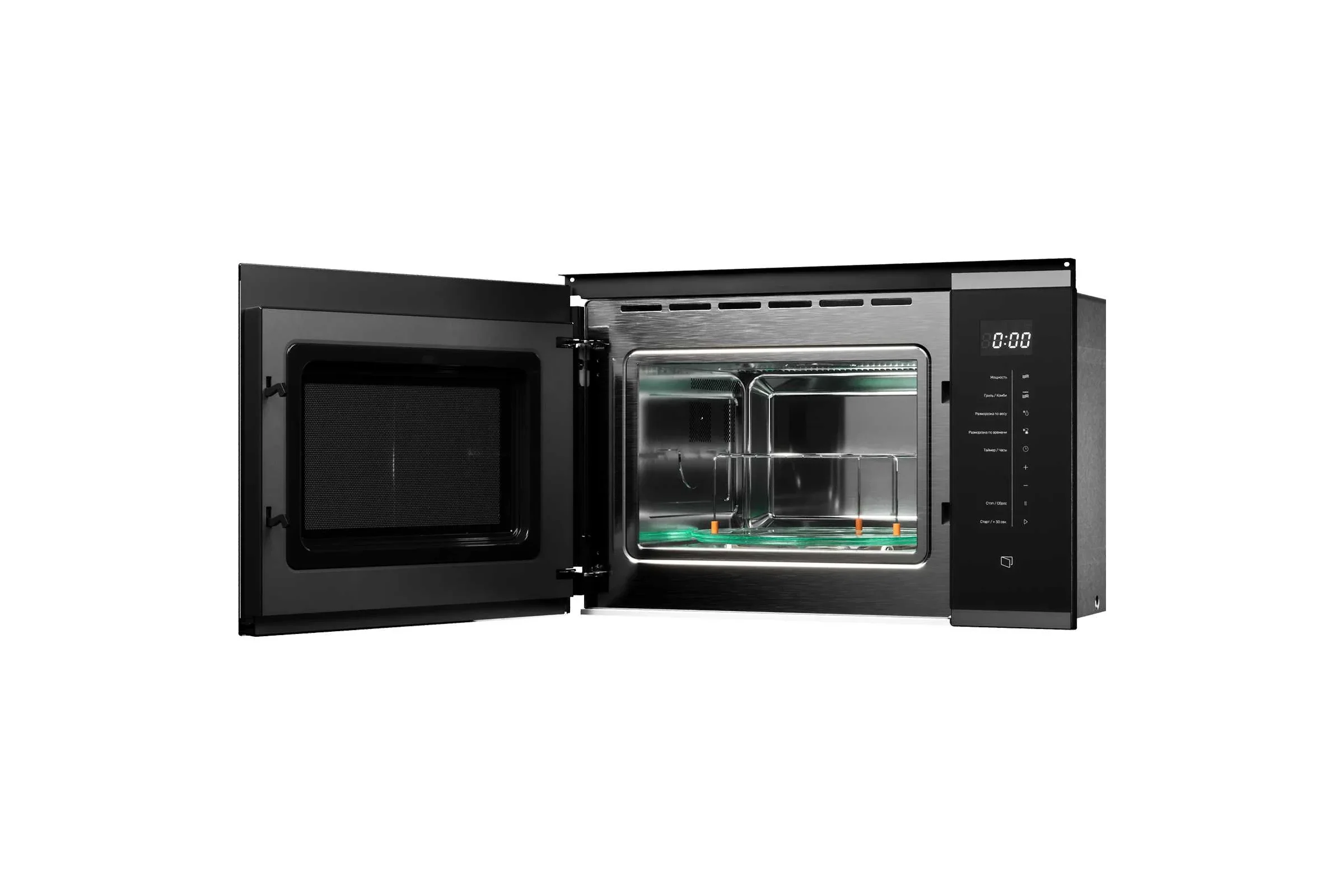 Встраиваемая микроволновая печь Kuppersberg HMW 651 B, High-Tech, 25 л, мощность 900 Вт, кварцевый гриль, поворотный стол, 5 уровней мощности, 8 автом