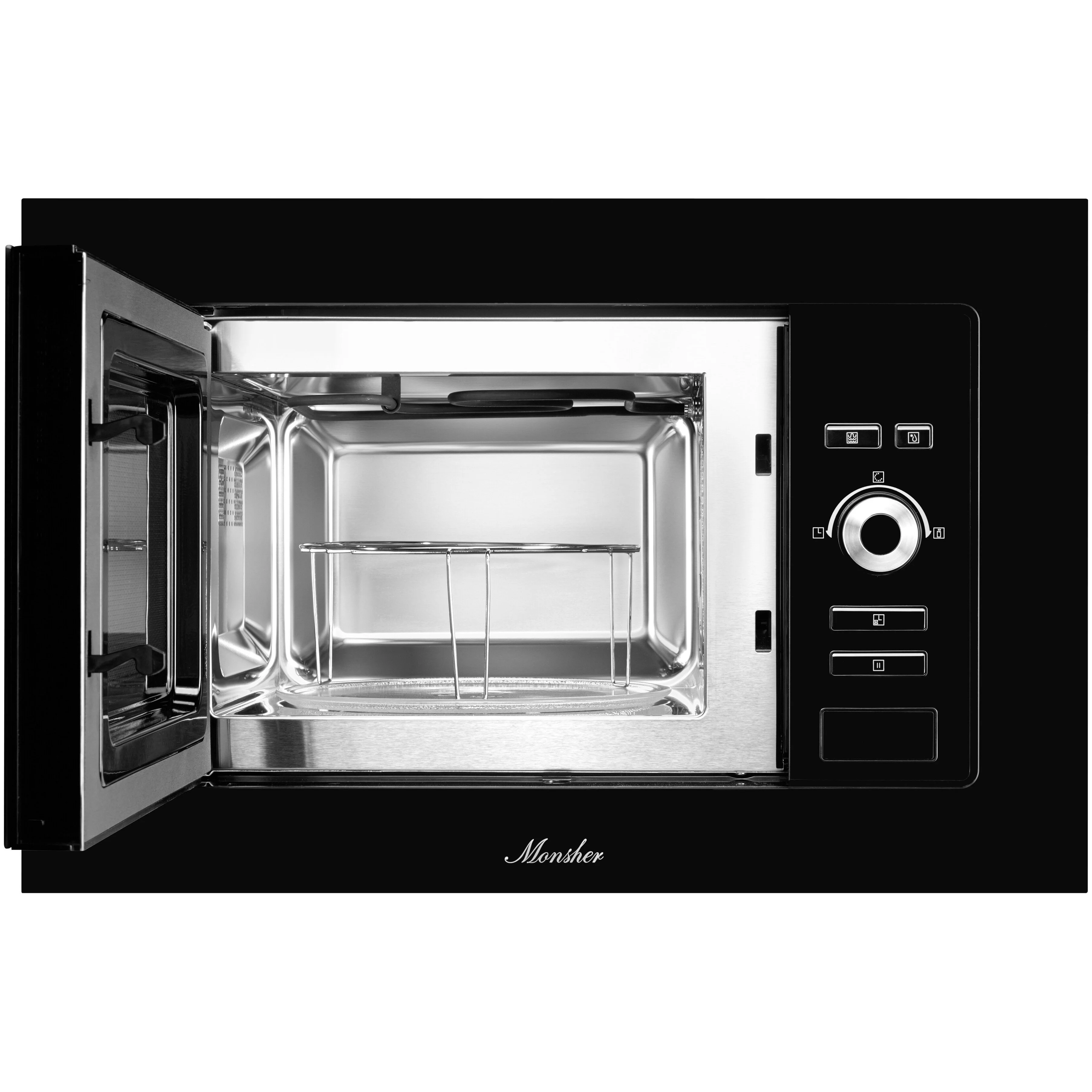 Встраиваемая микроволновая печь Monsher MMH 201 B, 59.3х38.5х31.3 см, мощность микроволновой печи 800-1250 Вт, мощность гриля 1000 Вт, 5 уровней мощно