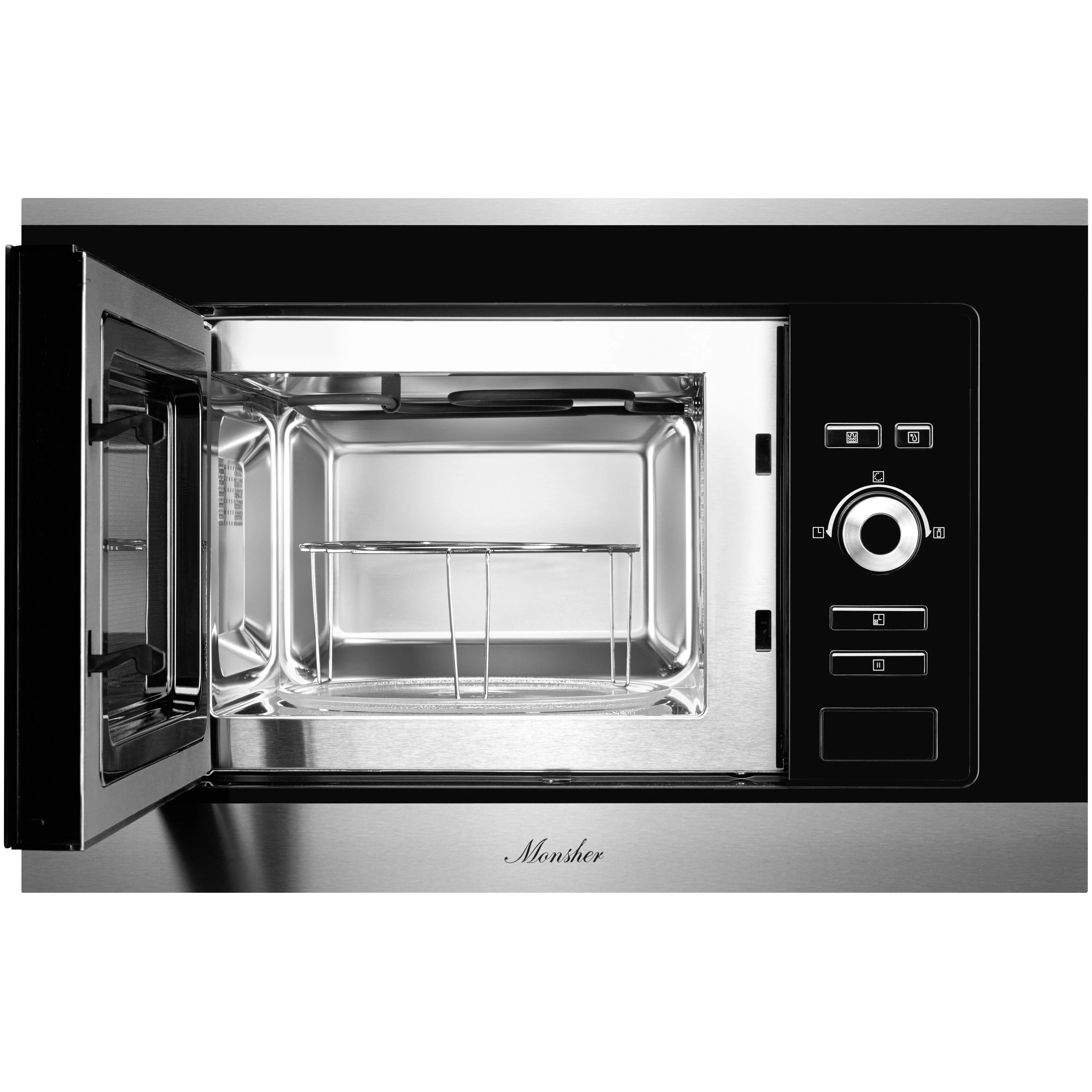 Встраиваемая микроволновая печь Monsher MMH 201 BX 60 см, 20 л, 8 автоматических кулинарных программ, 5 режимов мощности, функция размораживания по ве