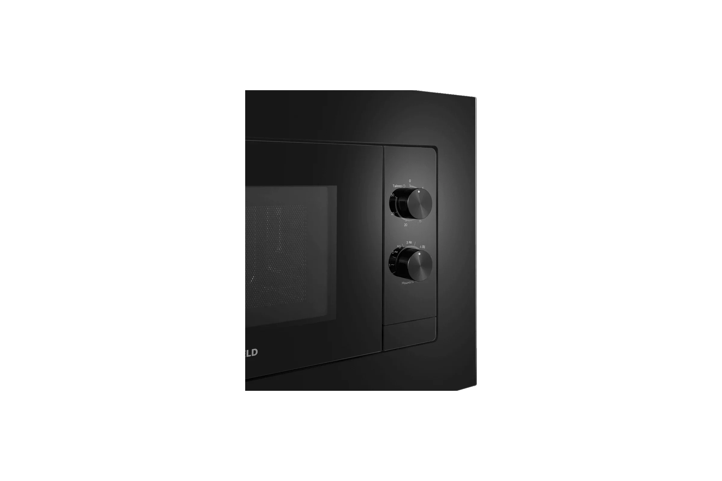 Микроволновая печь встраиваемая Maunfeld JBMO725BK01 черный, 20 л, 700 Вт, переключатели - поворотный механизм