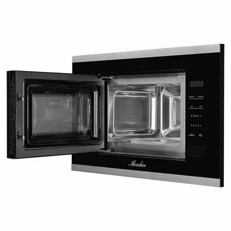 Микроволновая печь встраиваемая MONSHER 201 W 20 л, 800-1250 Вт, гриль, 8 программ, белый