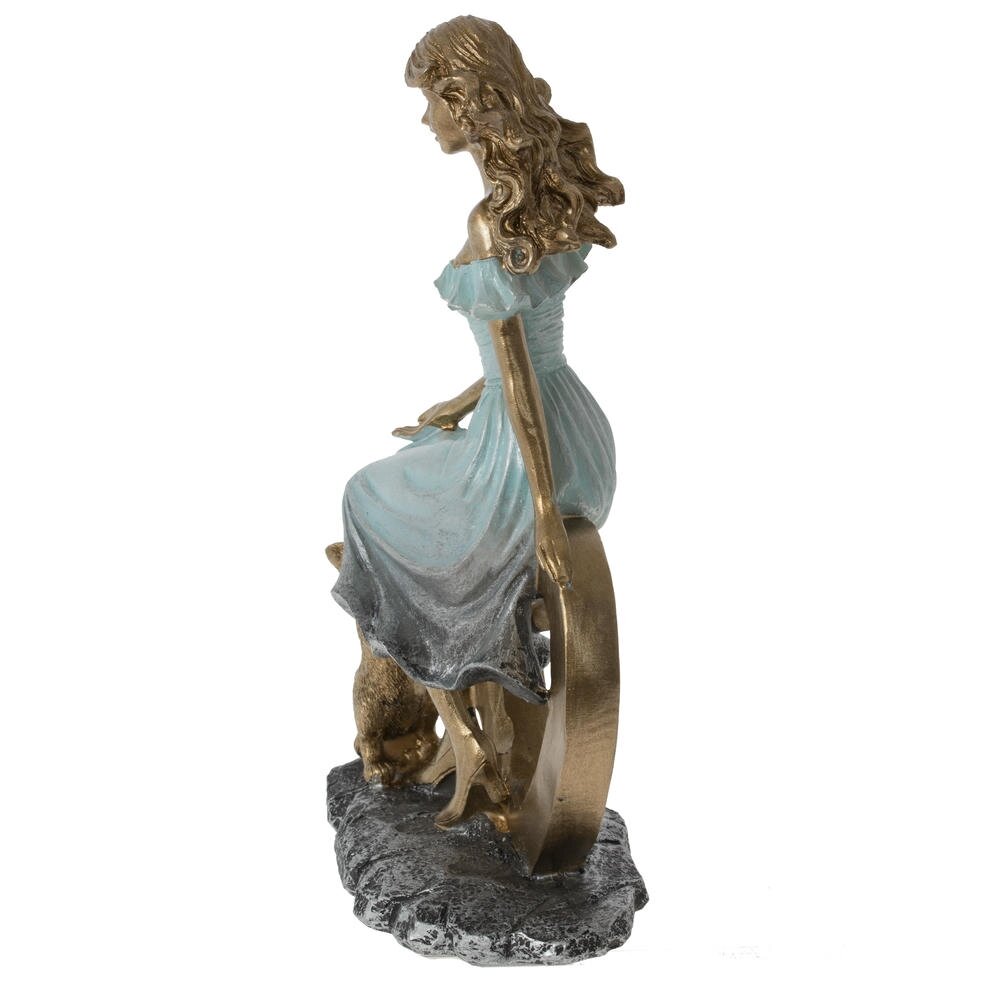 Фигурка декоративная "Девушка с кошкой", L13,5 W7 H20 см