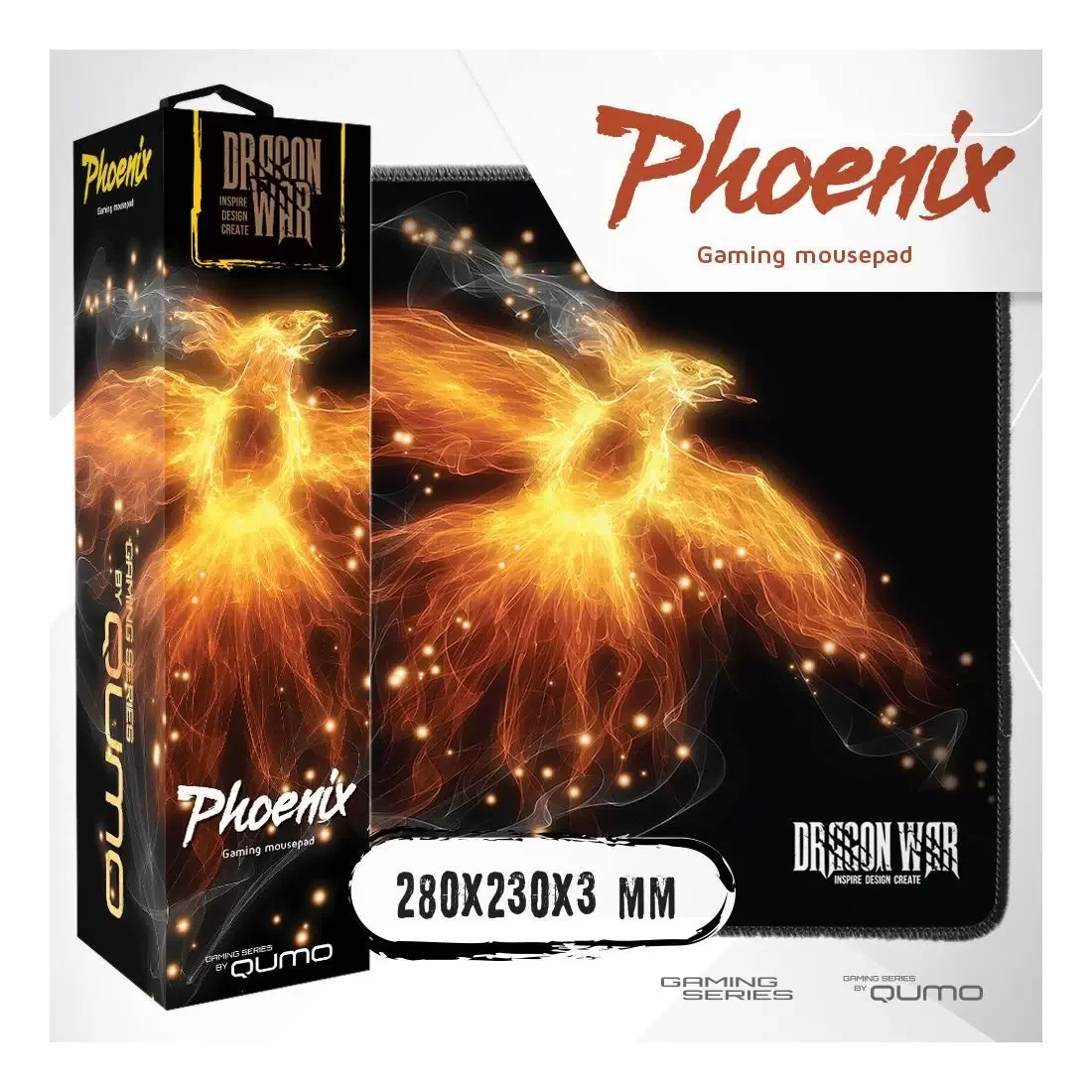 Игровой коврик Qumo Phoenix для мыши, 280x230x3 мм