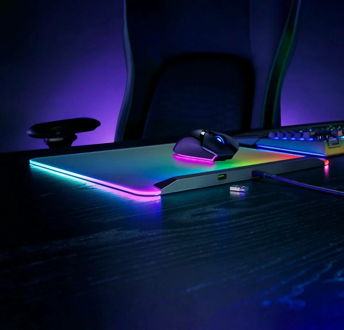 Игровой коврик для мыши Razer Firefly V2 Pro Black Hard Surface Mouse Mat