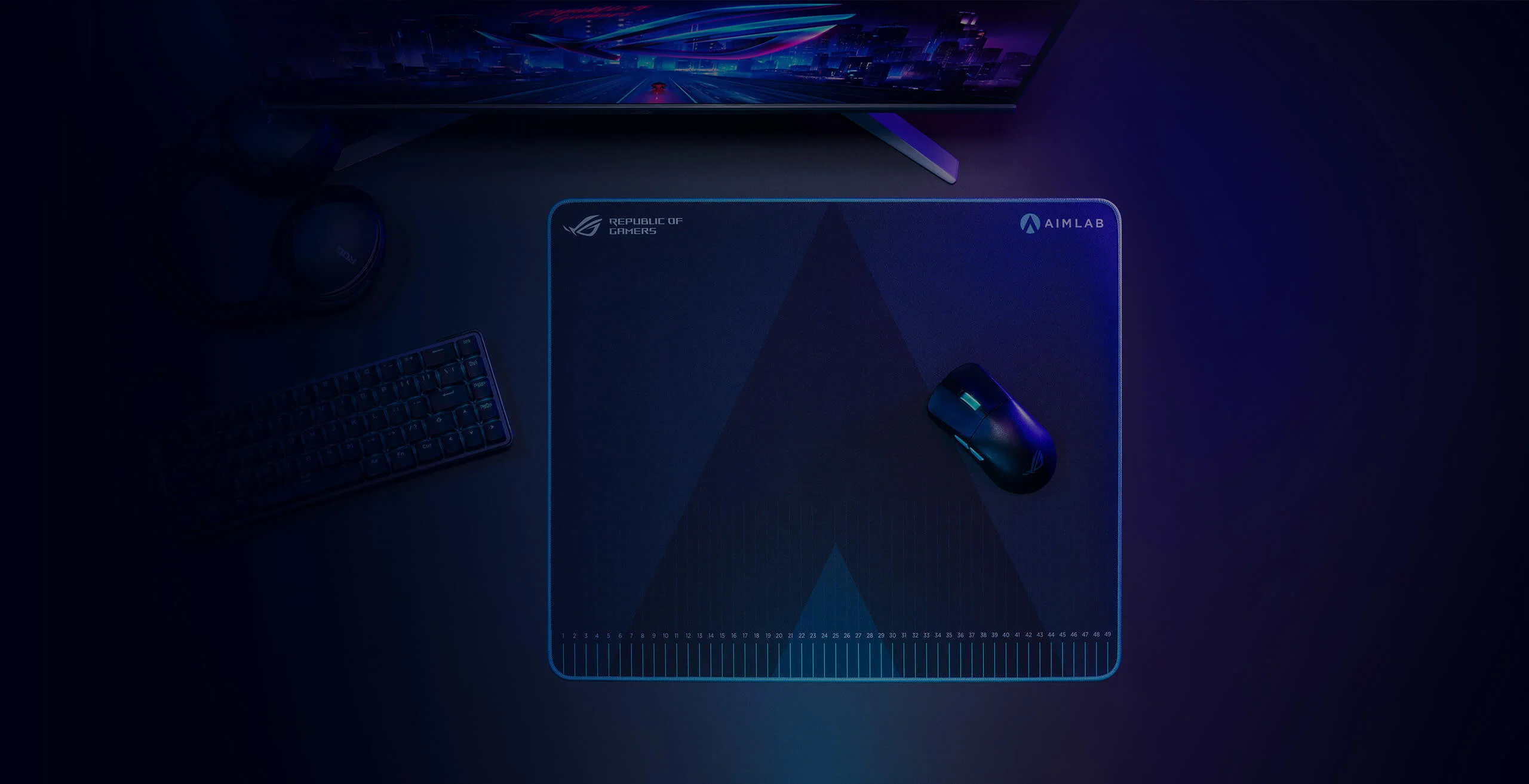 Коврик ASUS NC16-ROG HONE ACE AIM LAB EDITION/WW,508X420X3MM