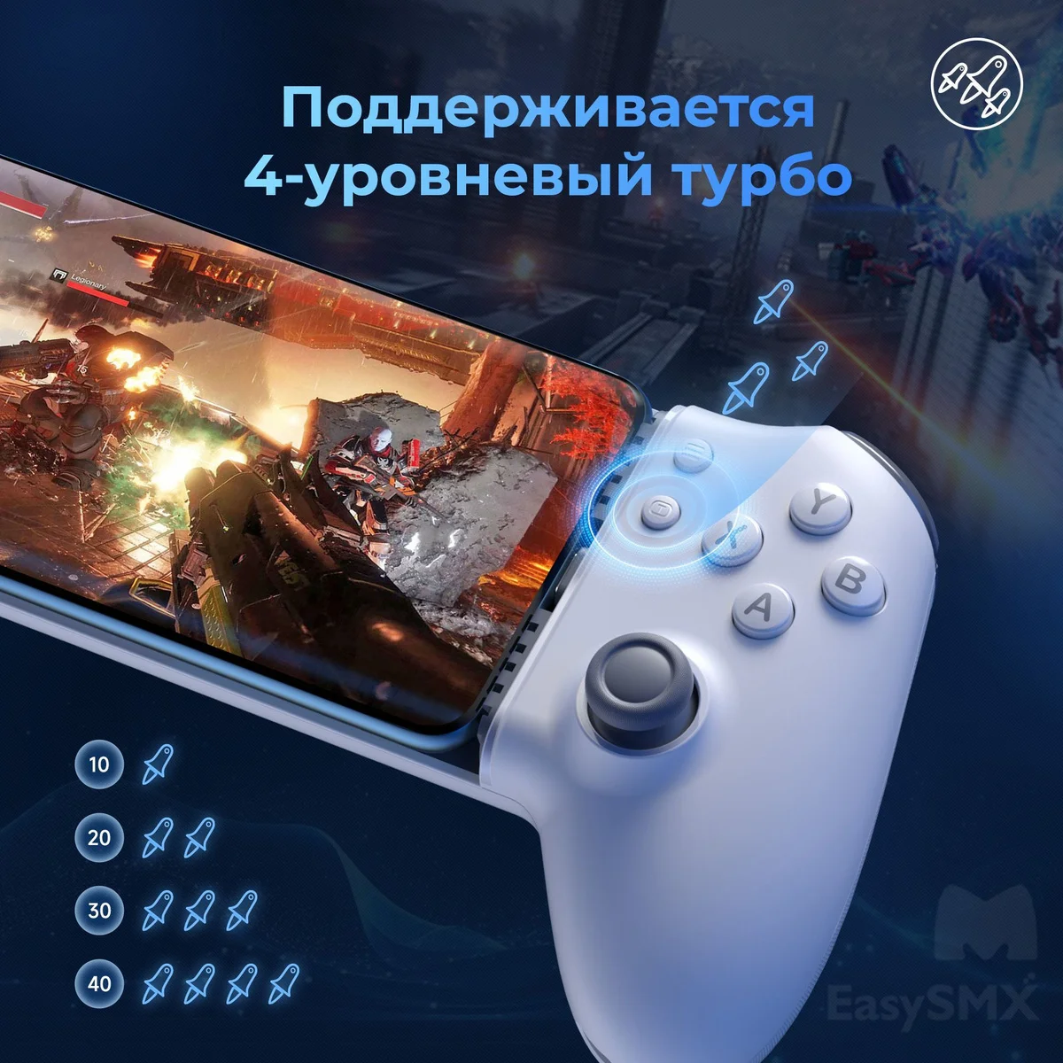 Руль, джойстик, геймпад EasySMX M15 белый (VG-C512)