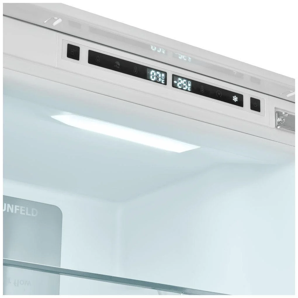 Встраиваемый двухкамерный холодильник Maunfeld MBF177NFWHGR Inverter