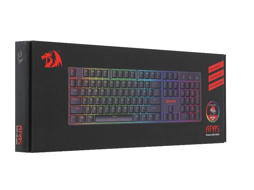 Клавиатура проводная Redragon Apas, USB, черный