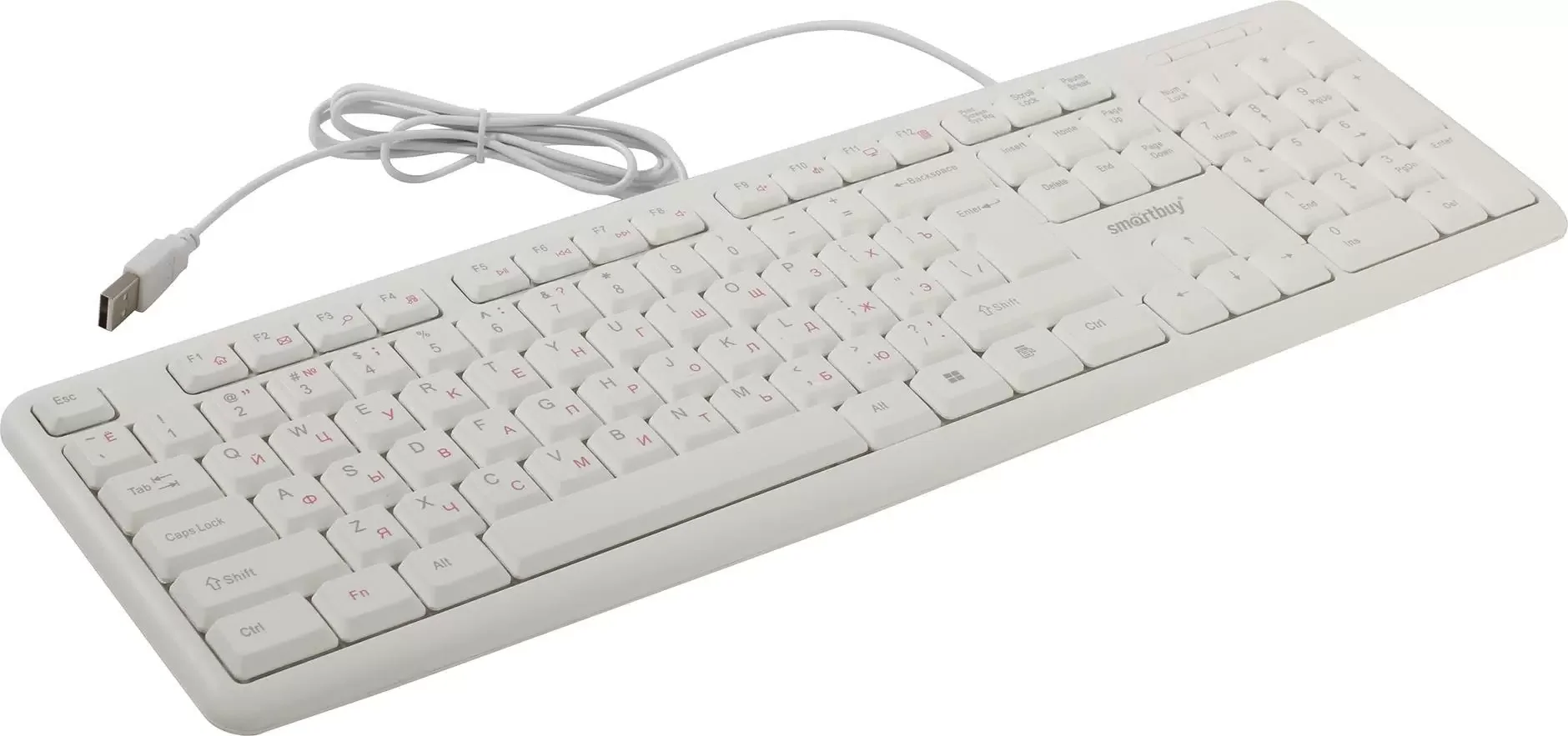 Клавиатура проводная Smartbuy (SBK-210U-W) ONE 210 USB белая