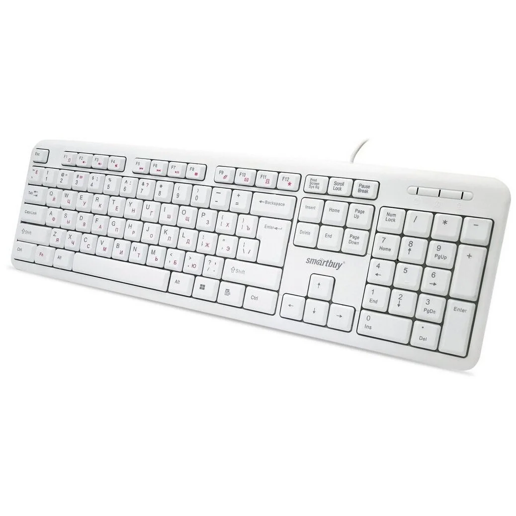 Клавиатура проводная Smartbuy (SBK-210U-W) ONE 210 USB белая