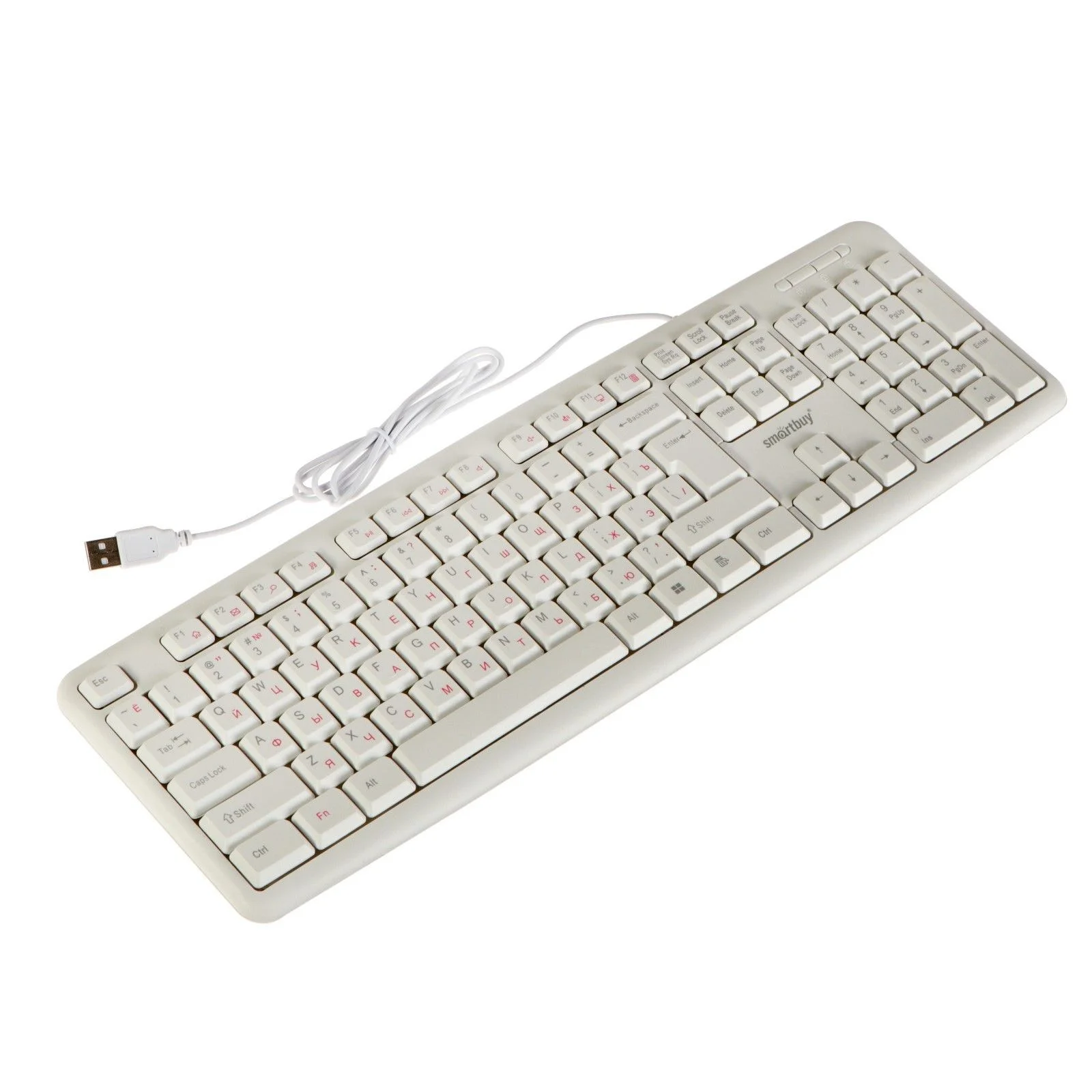 Клавиатура проводная Smartbuy (SBK-210U-W) ONE 210 USB белая