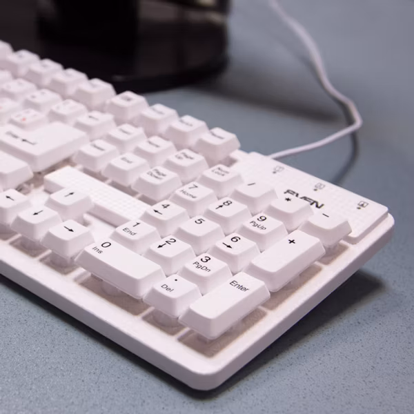 Клавиатура проводная SVEN Standard 301 USB белая