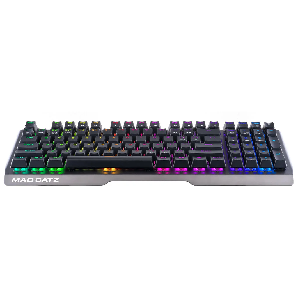 Клавиатура проводная игровая Mad Catz S.T.R.I.K.E. 13 US БЕЗ РУССКОЙ РАСКЛАДКИ черная (CHERRY MX RED Switch, 96 кл., RGB подсветка, USB)