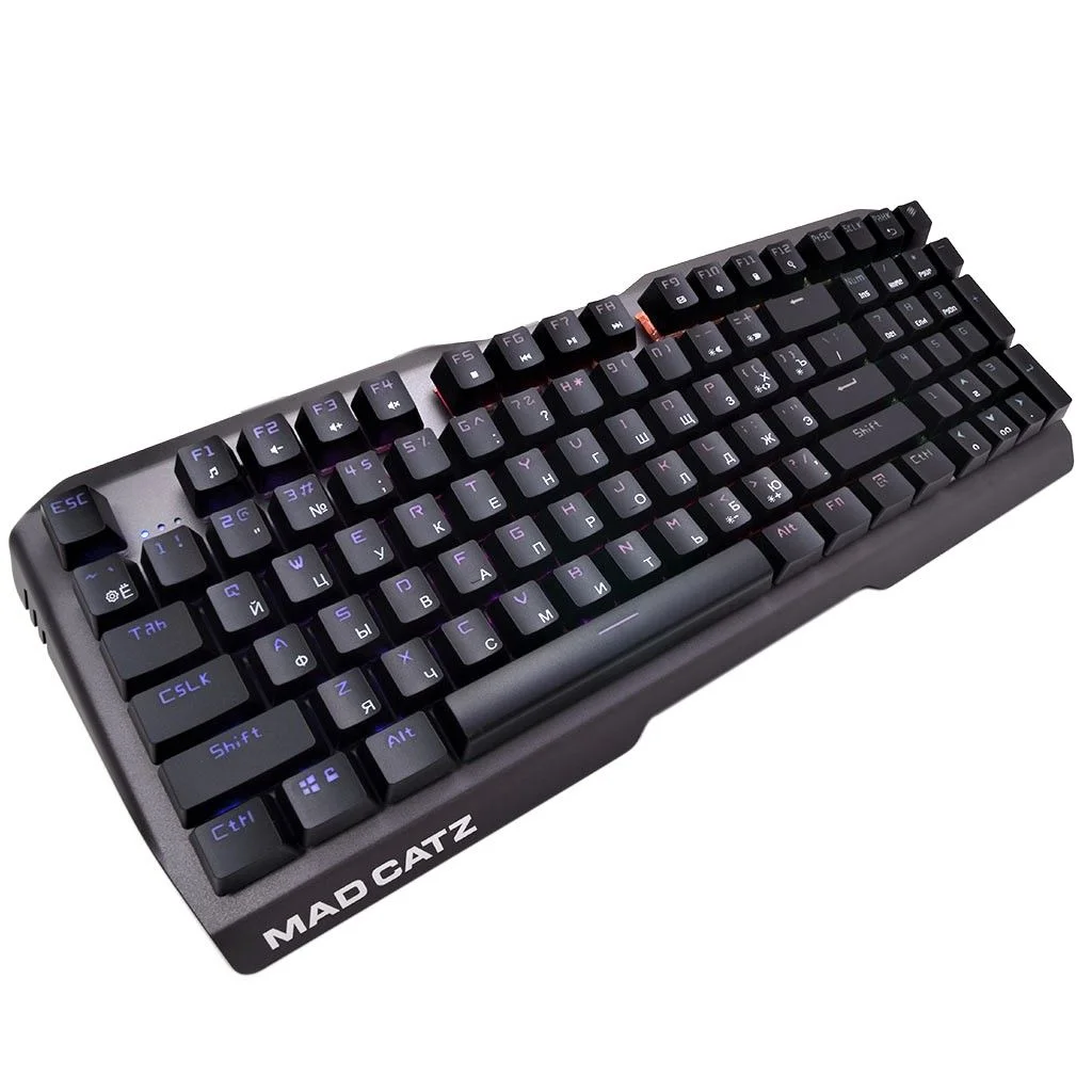 Клавиатура проводная игровая Mad Catz S.T.R.I.K.E. 13 US БЕЗ РУССКОЙ РАСКЛАДКИ черная (CHERRY MX RED Switch, 96 кл., RGB подсветка, USB)