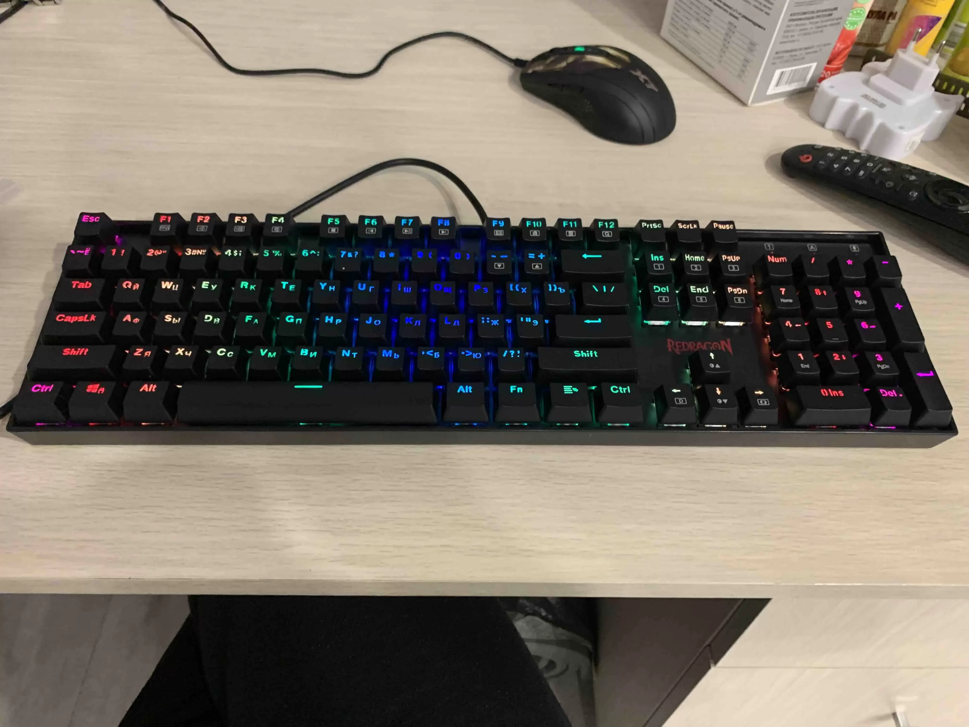 Клавиатура проводная игровая Redragon MITRA USB RU