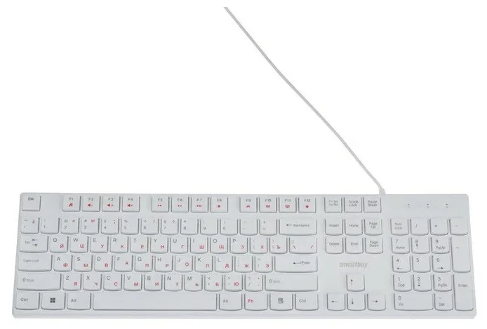 Клавиатура проводная мультимедийная Smartbuy ONE 238 USB белая (SBK-238U-W)/20