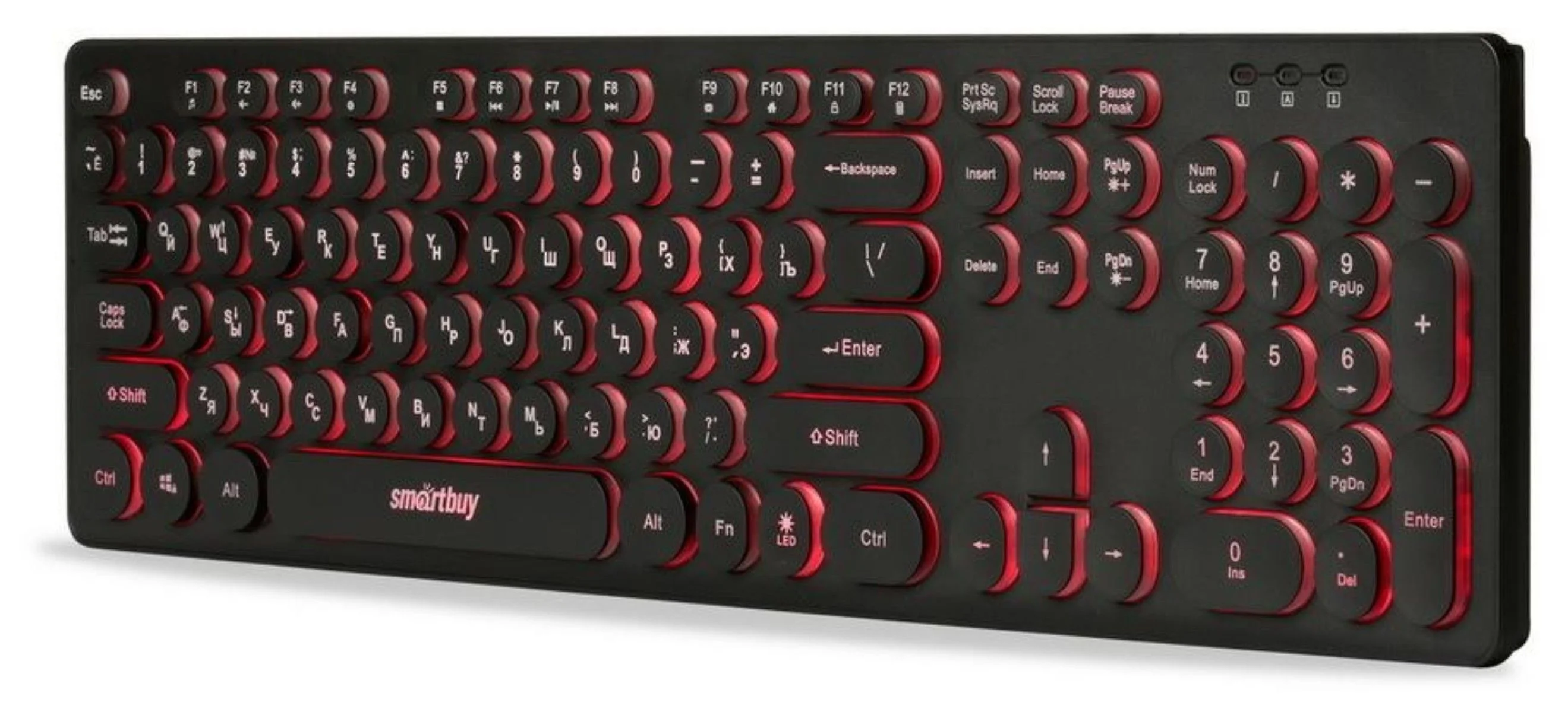 Клавиатура проводная с подсветкой Smartbuy ONE 328 USB Black SBK-328U-K
