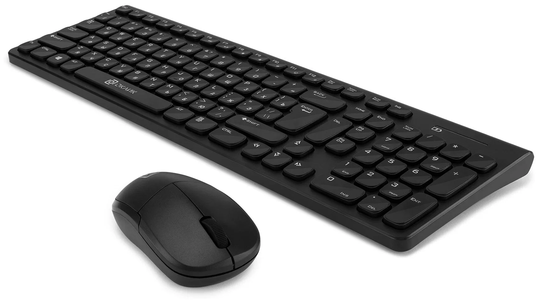 Комплект (клавиатура+мышь) OKLICK 220M, USB, беспроводной, черный